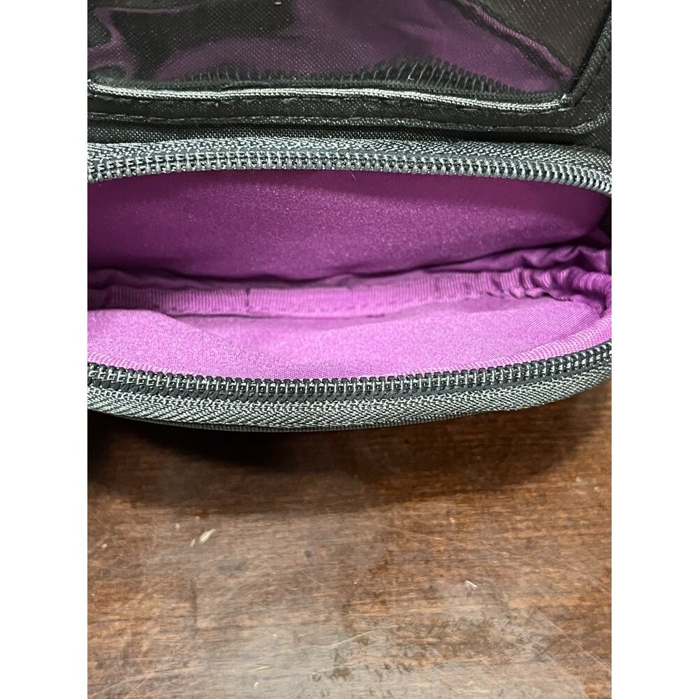 Baggallini Journey RFIDCrossbody Purse Travel Bag Small Dark Gray Purple Lining - Picture 5 of 15